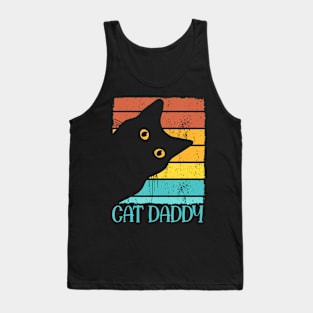 Best Cat Dad Ever Vintage Retro Cat Daddy Cat Father Tank Top